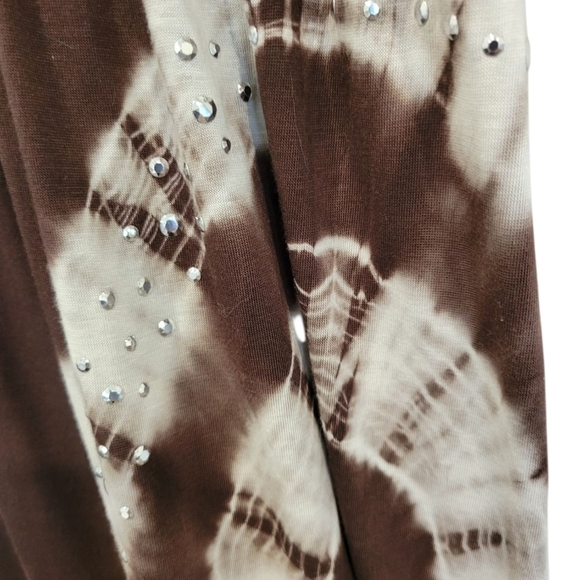 Stunning Modern Brown & White Floor Length Dress wedding Prom Occasion FUN - Picture 5 of 10